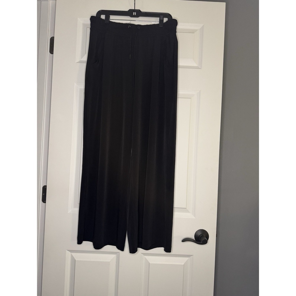 Lane Bryant Mid Rise Wide Leg Pants Rich Black 14/16 Nwt 69.95